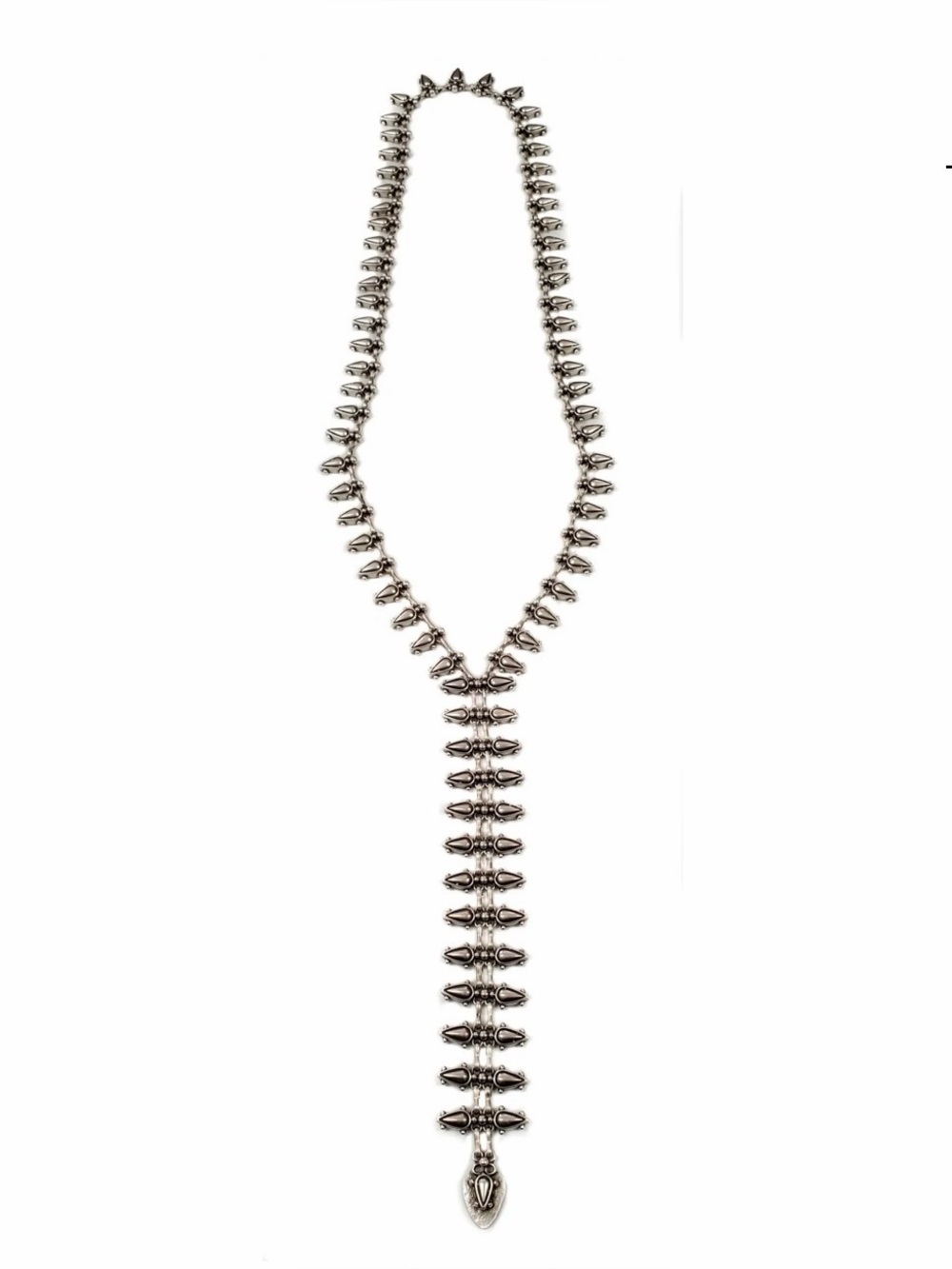 Hypoallergenic Nickel Lead Free Pewter Zip
Lariat Necklace Approx. 22” L